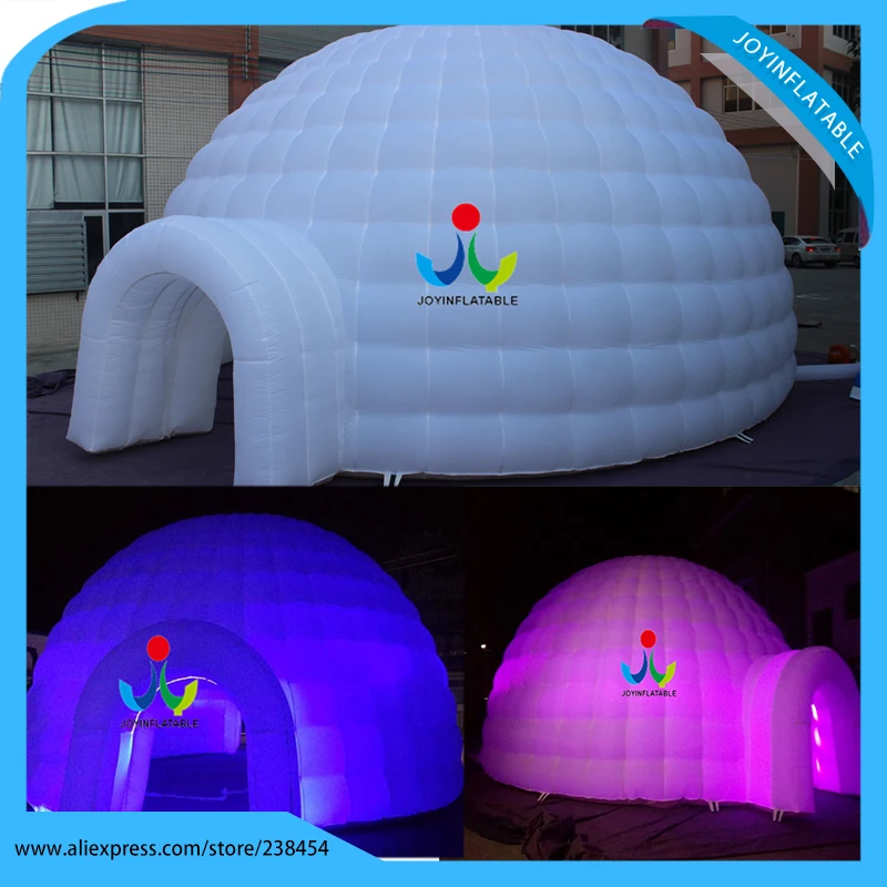

factory price Dia 10M Oxford Inflatable Dome Tent with LED Light for party or event