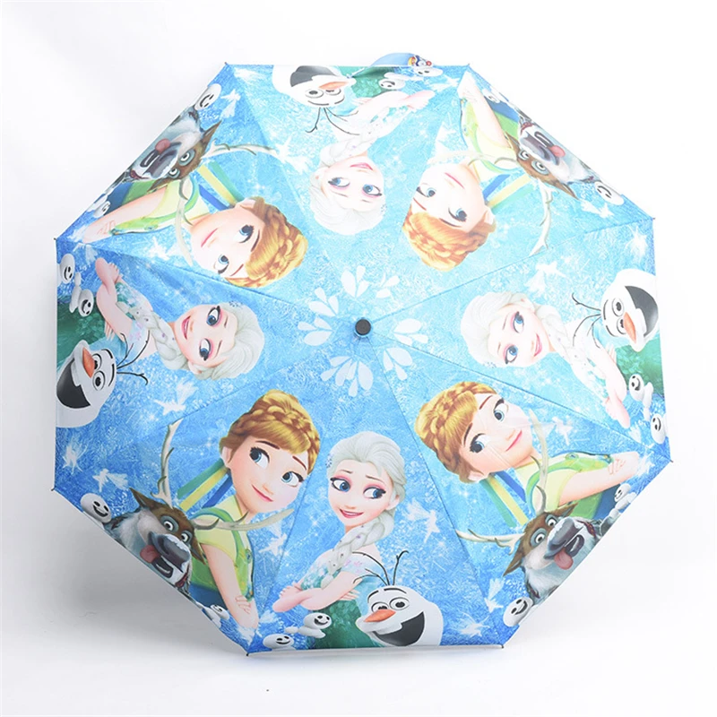 Disney Cartoon Frozen Elsa Ann Rain and Rain Dual use Three fold