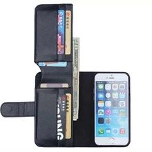 Retro de cuero de LA PU caso de la cubierta para el iphone 6 Plus 5.5 pulgadas Monedero diseño stands tirón de la bolsa del teléfono con marco de fotos y tarjeta de crédito titular