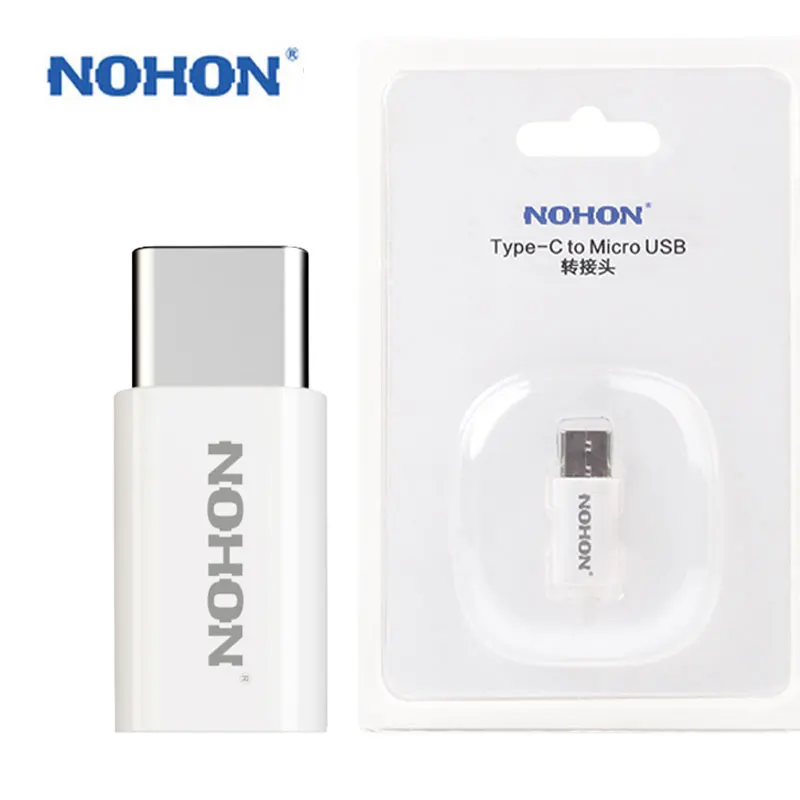 

Original NOHON Type-C USB Adapter To Micro For Xiaomi 4C 4S 5S Plus Oneplus 3T 2 3 Nubia Cable Charger Plug Data Sync Connector