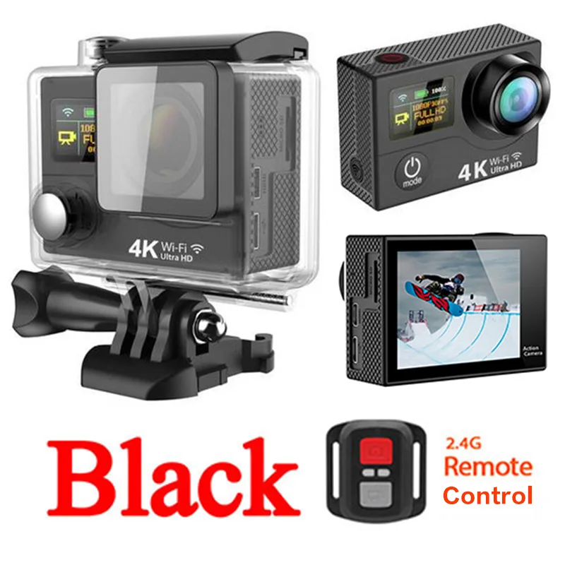 

H3 4K 25FPS ultra plus Cam WIFI Upgrade Action cam H8se two double dual screen h3r go Sport sj pro 4 hero Camera