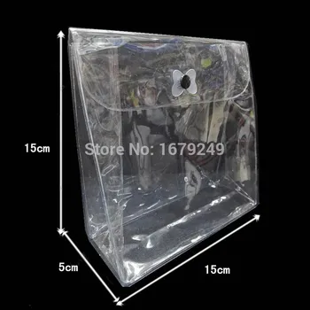 

15*5*15CM Transparent Waterproof PVC Cosmetic Bag Toiletry Bags Makeup Bag cosmetic sample/gift packing 100piece\lot