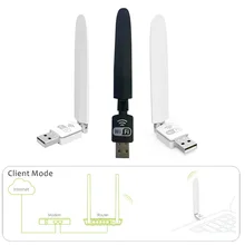 Беспроводной 150 Мбит/с 2DB антенны USB Wi-Fi приемник сетевого адаптера для XP, Vista, Windows 7 Linux MAC OS компьютер ПК