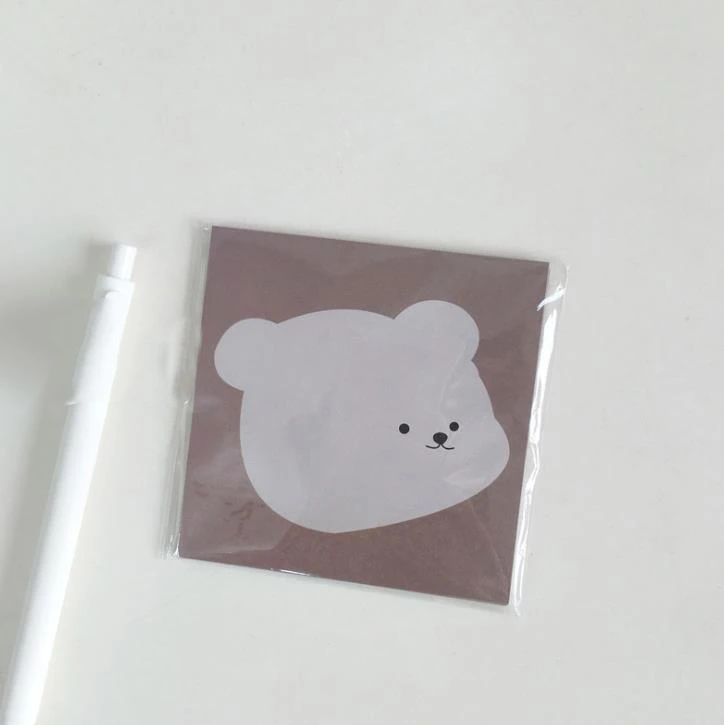 1 шт. мультяшный медведь морковная бумага блокноты для записей блокнот корейские канцелярские принадлежности липкая закладка для заметок школьные Канцтовары на подарок - Цвет: 4