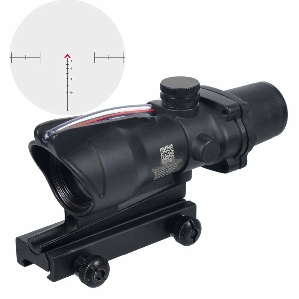 Охотничий прицел Chevron ACOG 4X32 оптика из настоящего волокна красный зеленый с