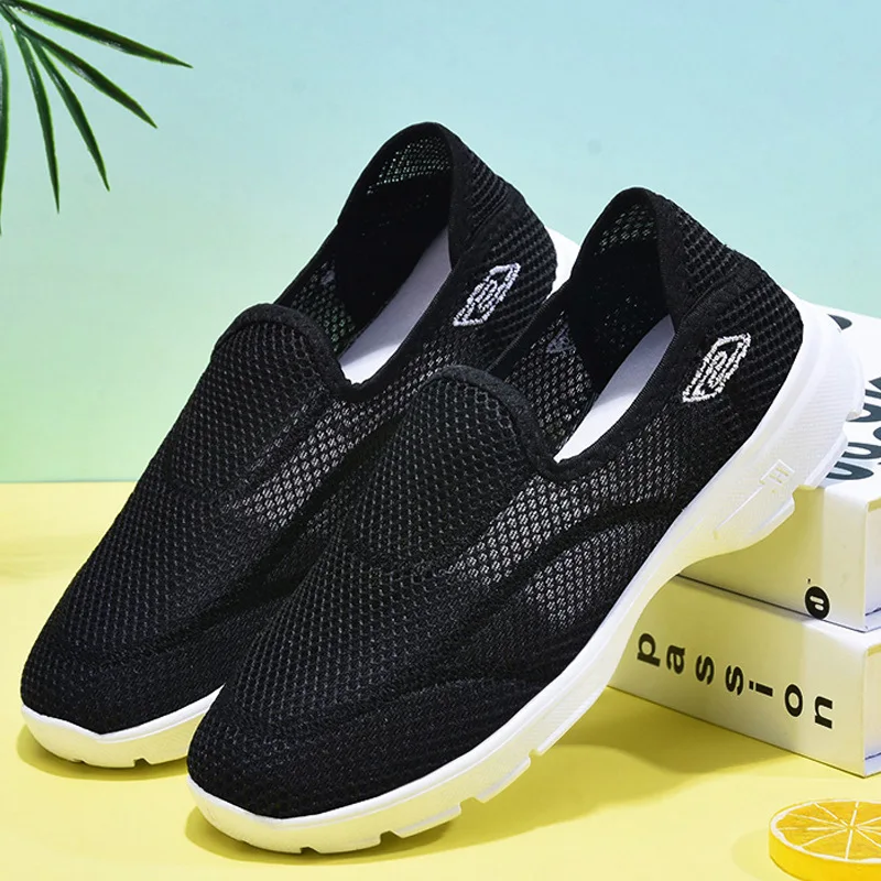 

Summer mesh Casual Shoes Women walking Shoes Sneakers Flat Breathable Lightweight Black and White Sport Shoes for Women