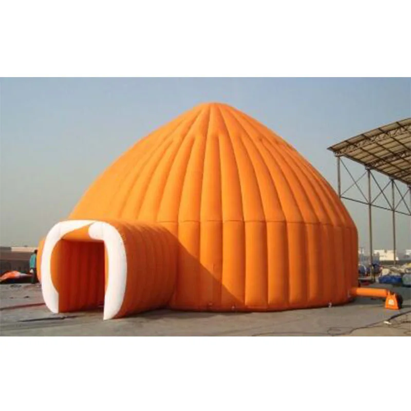 Хорошее качество большой оранжевый купол палатки кемпинга палатки надувной купол палатки