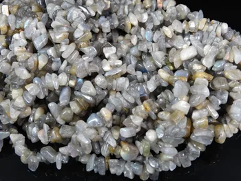 

Natural Labradorite Gems stone 5-8mm Freeformed Chip Beads 35'' for Jewelry Making Crafts 5 Strands/Pack