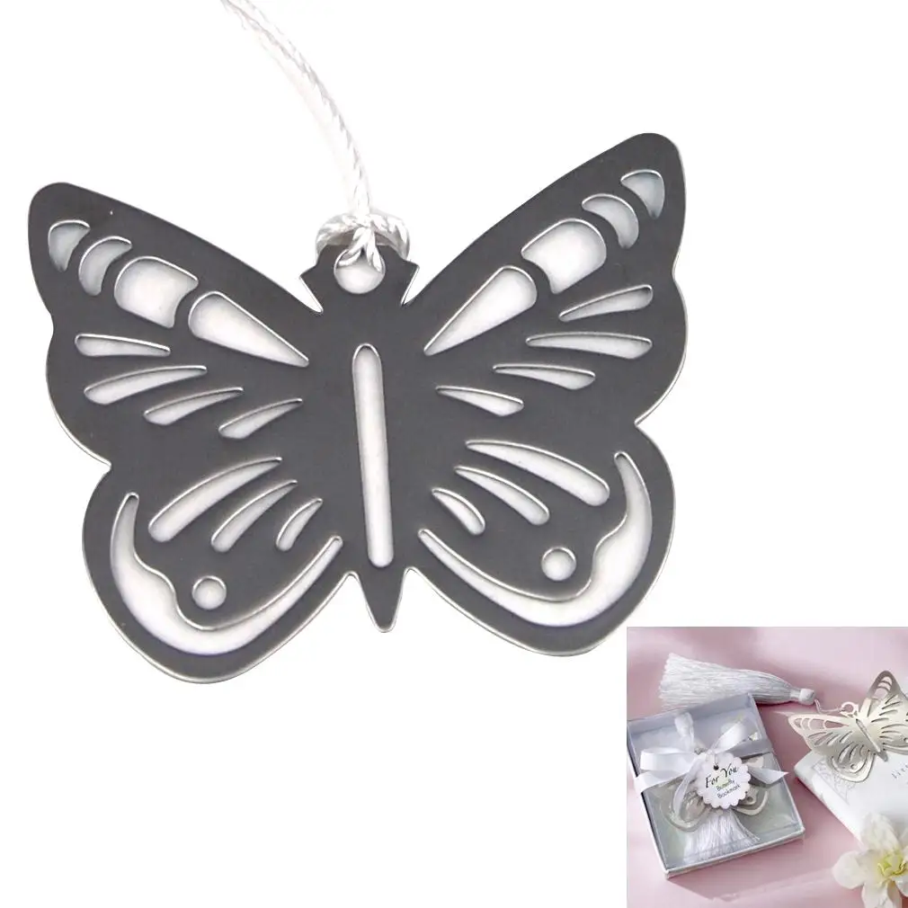 Великобритания New Silver бабочка Закладки маркер Рождественский чулок наполнитель пользу в подарочной коробке