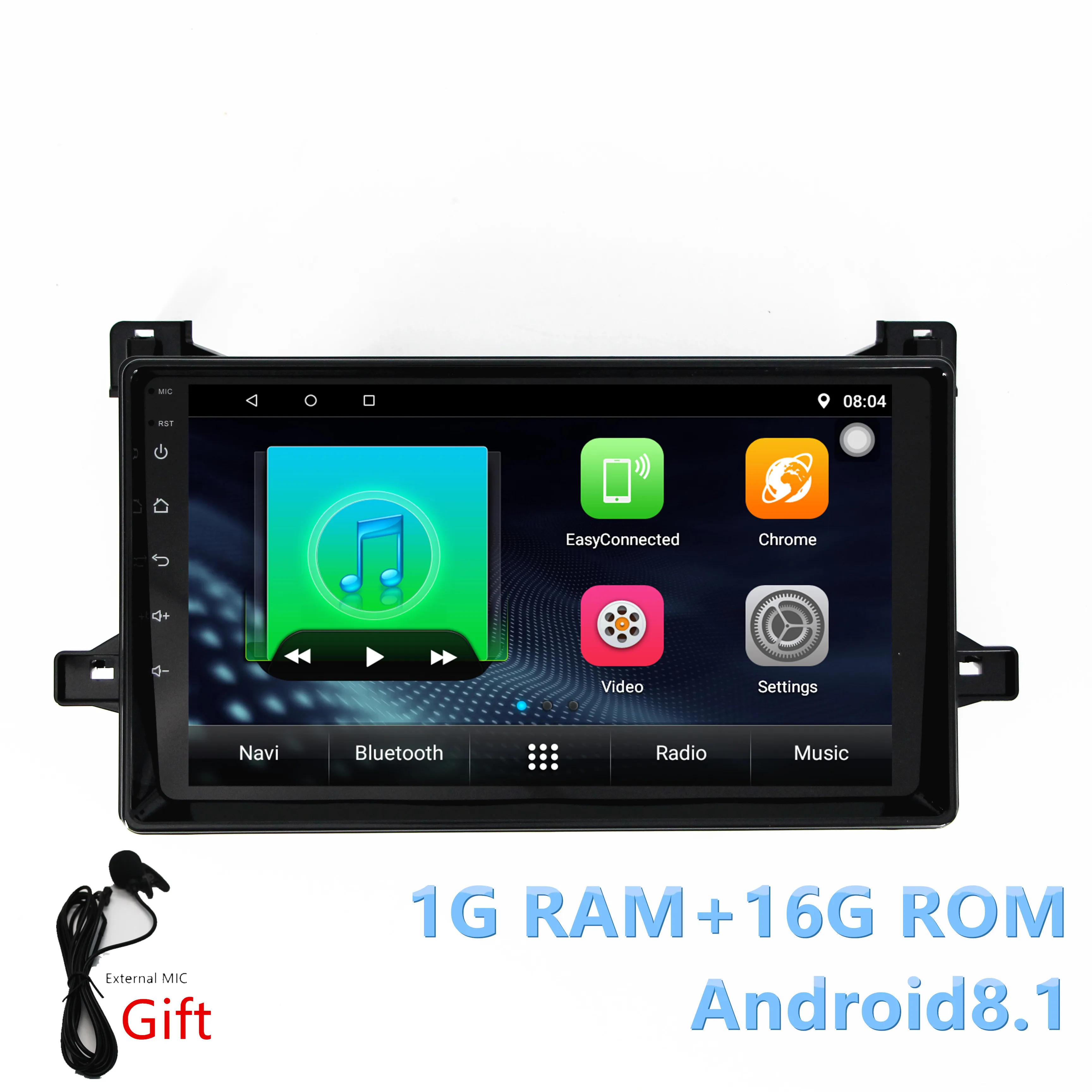 Best 2din Car Android8.1 stereo Autoradio For Toyota Pruis 2016 Quade-core RAM2G+ROM32G with BT WIFI Mirrorlink gps navigation player 2