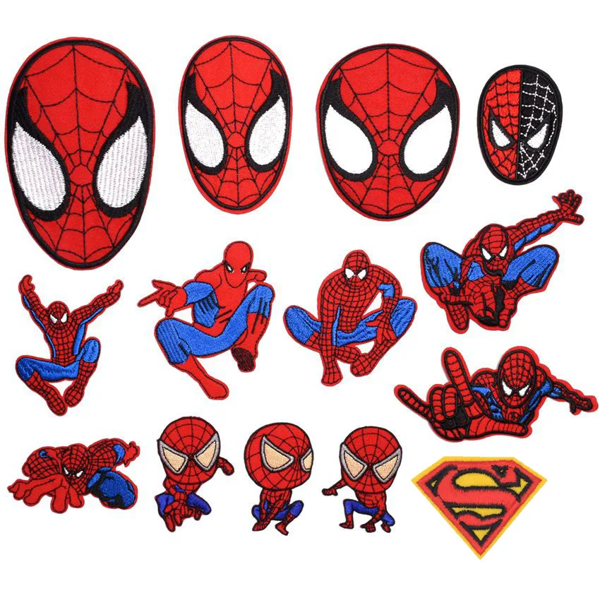 

1Pcs Avengers Super Hero Superman Spider man Star War 3D Embroidered Cartoon Iron On Patches For Clothes DIY Parches Applique