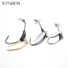 Vissen офсетный крючок рыболовный крючок Pesca Peche ложка Кривошип Офсетные Крючки 6 шт./лот упак. FishingHook