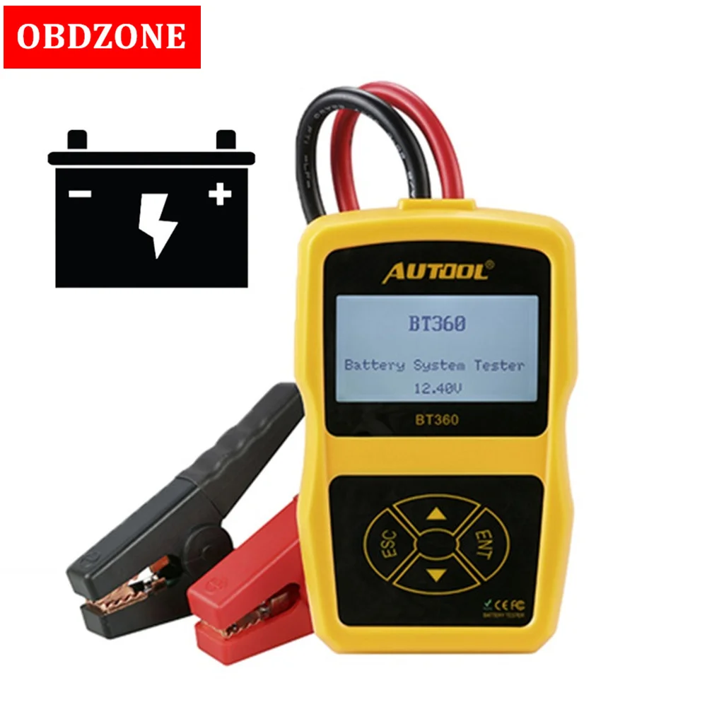 

Original Autool BT360 Auto Battery Tester 12V Automotive Car Universal Battery Analyzer 2000CCA 220AH BT-360 Multi-Language