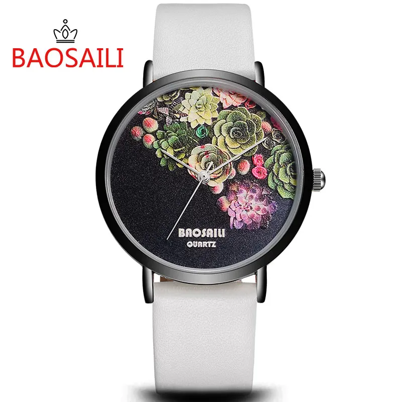 BSL1011 BAOSAILI цветочный дизайн черный чехол япония PC21 Movt водостойкие спасательные