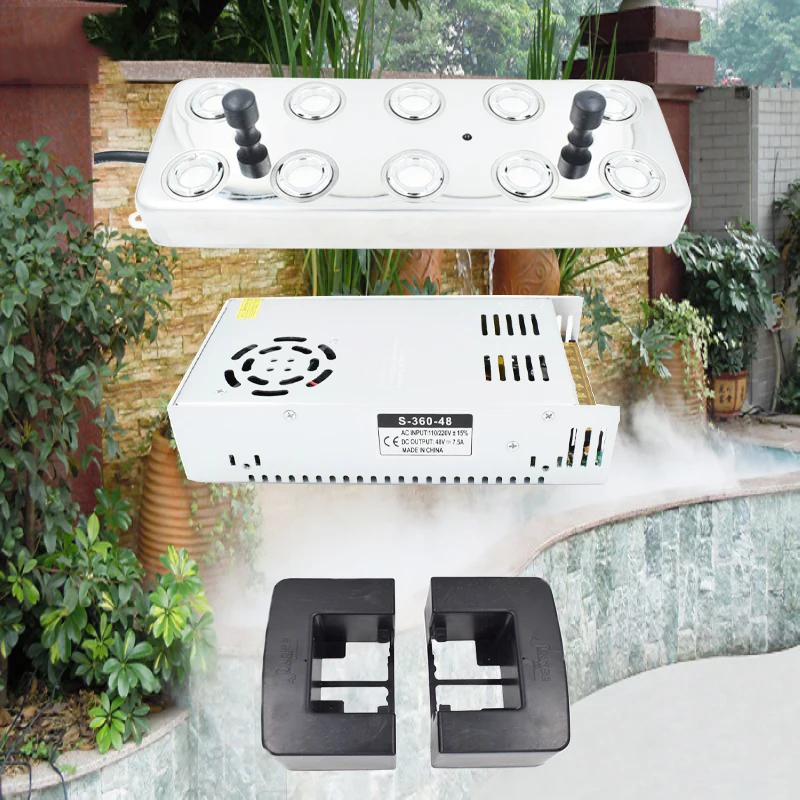 

10 Head Landscape Ultrasonic Humidifie Mist Maker Foggerr Vaporizer Diffuser Air Moisturizing Aeromist For Planting/Fountain