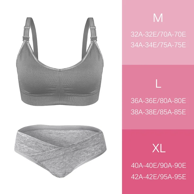 Maternity Bra+Panties Pregnancy Clothes Breathable women Breast Feeding