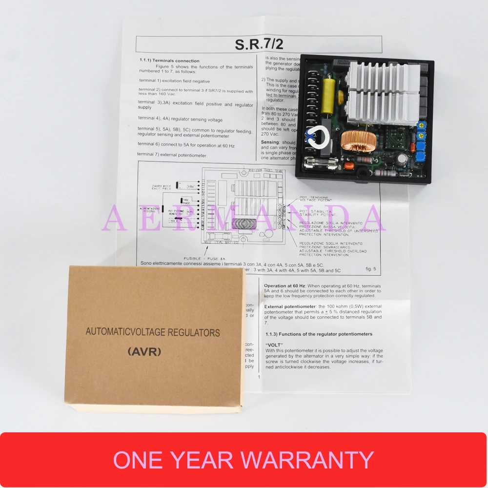 

Automatic Voltage Regulator AVR SR7 SR7-2G For Mecc Alte meccalte Generator