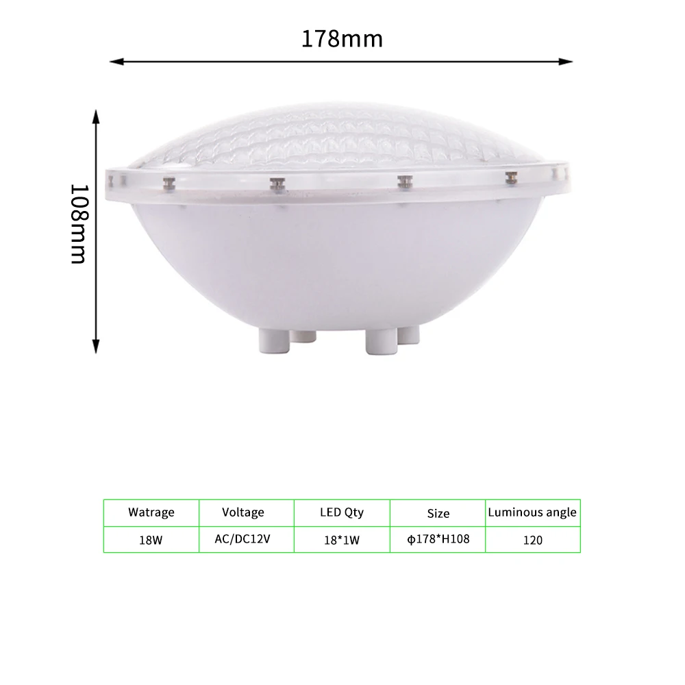 Светодиодный PAR56 светильник для бассейна 54 Вт 12 В RGB IP68 18 светодиодный Светодиодный светильник для бассейна наружный светильник подводного пруда светильник s светодиодный piscina CE RoHS