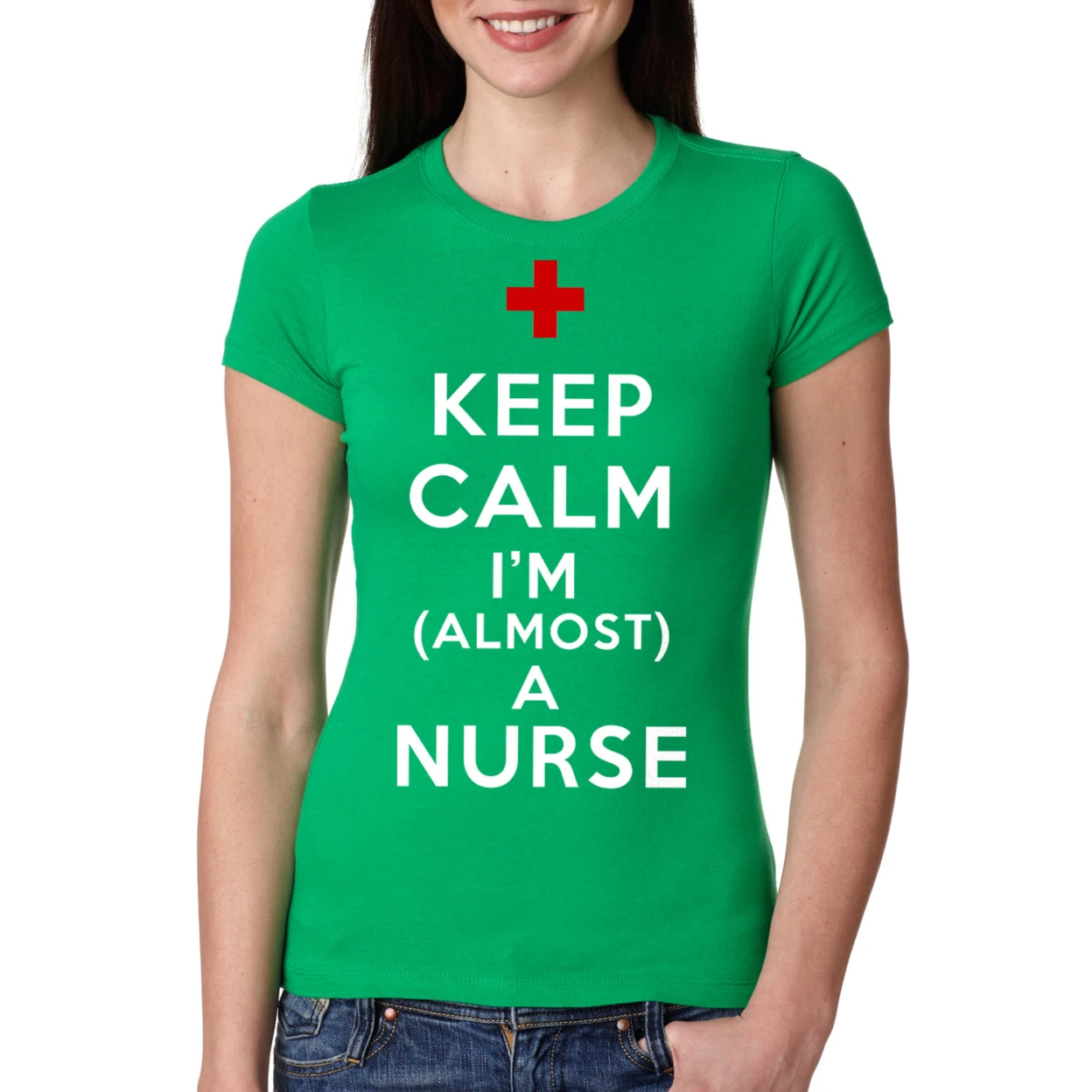 Future Nurse Keep Calm I'm A Almost A Nurse T-shirt Gift For Nursing Student Ladies T-shirt