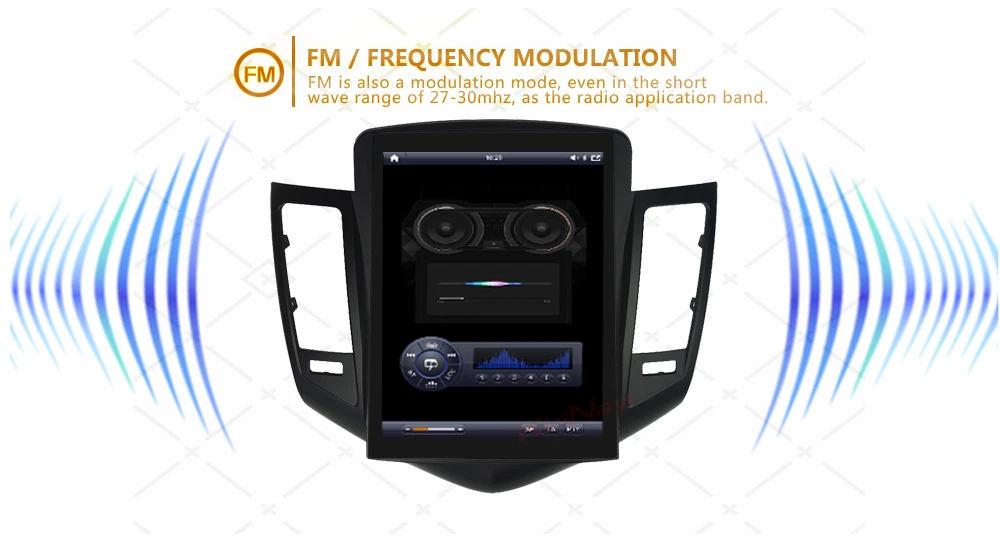 Discount KiriNavi Telsa Style Vertical Screen 10.4‘’ 2din Android 7.1 radio car multimedia For Chevrolet Cruze auto multimedia stereo gps 3