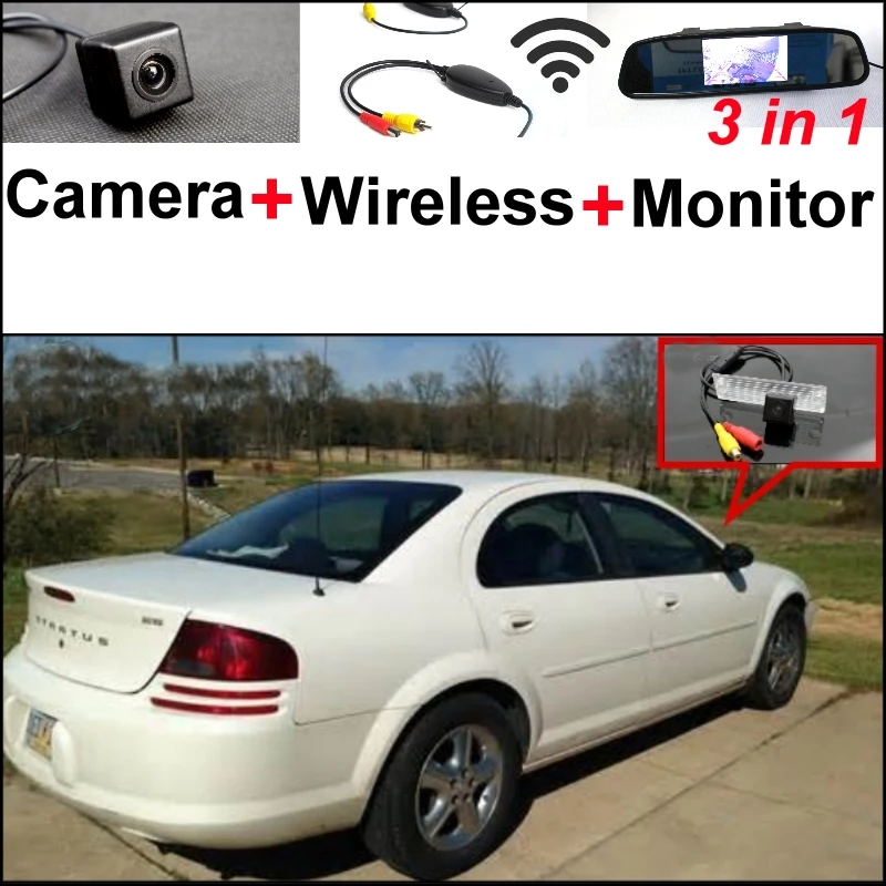 

3 in1 Special Camera + Wireless Receiver + Mirror Monitor EASY DIY Parking System For Dodge Stratus 2001~2006