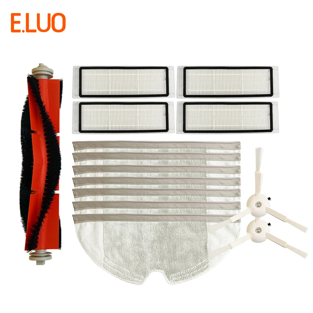 

E.LUO Roller Brush Mop Hepa Filter Side Brush Cleaning Sweeping Suitable for Xiaomi Mi mijia/Roborock Robot Parts Accessories