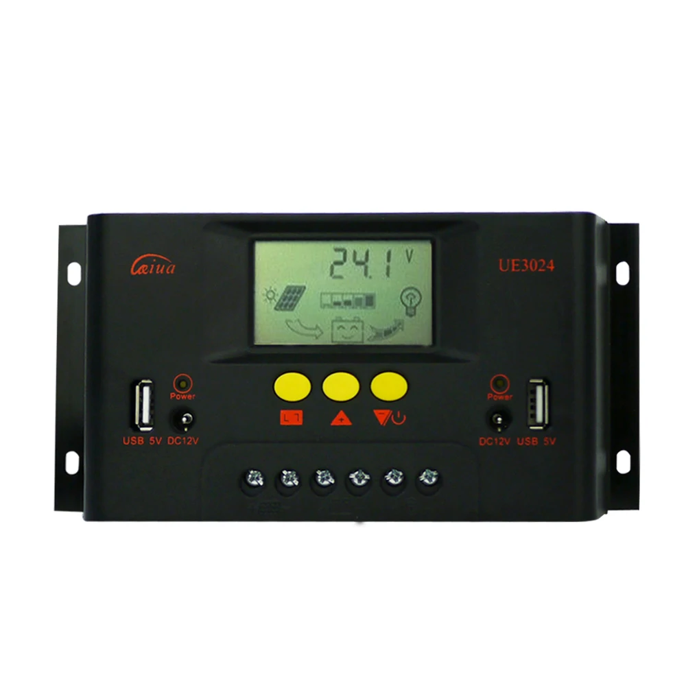 

MAYLAR 30A PWM Solar Panel Charge Controller 12V 24V Auto Battery Regulator with LCD Display Solar Collector