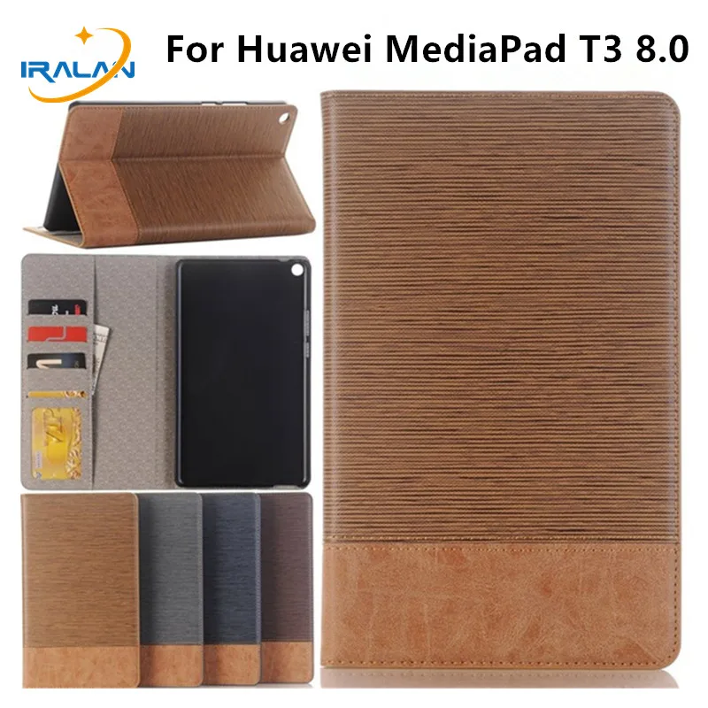 

Cross Pattern PU Leather Case For Huawei MediaPad T3 8.0 KOB-L09 KOB-W09 Tablet Smart Cover For Honor Play Pad 2 8.0+Film+Stylus