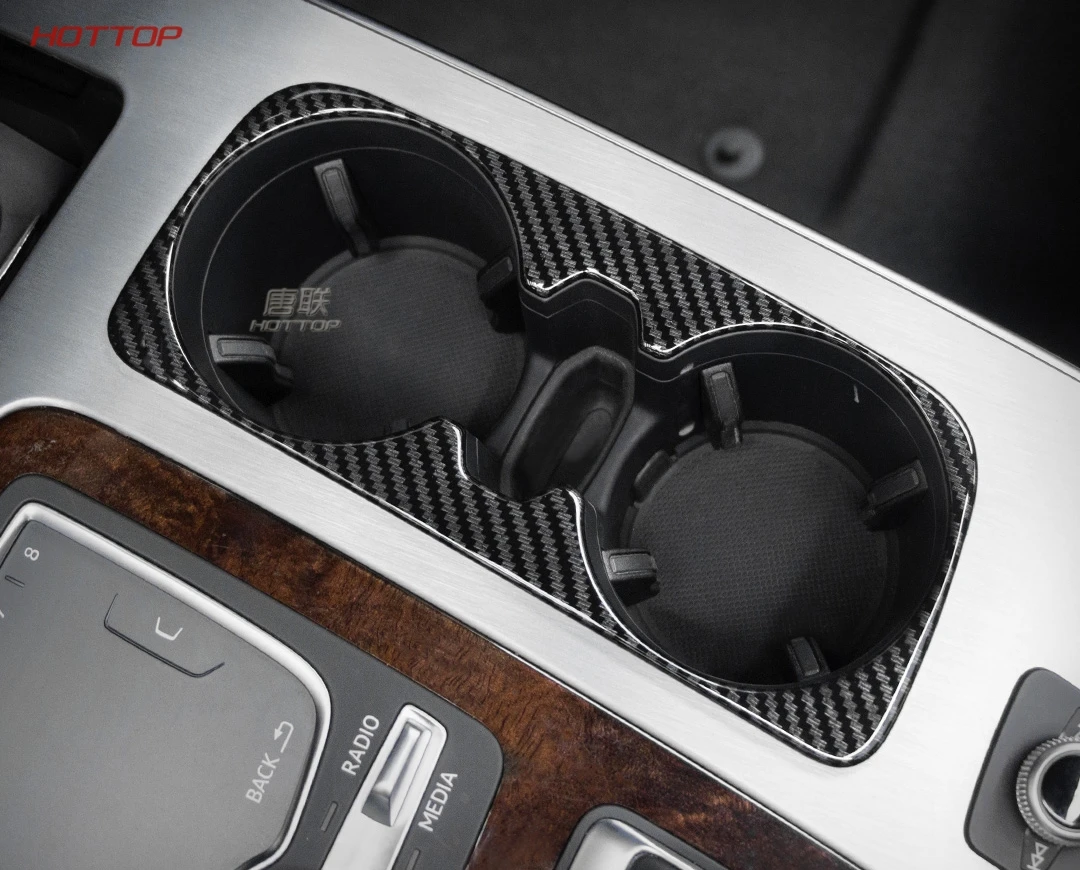 Авто Стайлинг интерьер переключения передач водная чашка прокладка Панель рамка наклейка подходит для Audi Q7