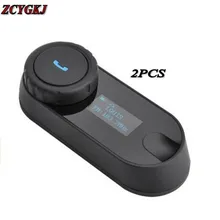 2 PCS Original FreedConn BT Interphone Bluetooth Capacete Da Motocicleta Intercom Headset com tela LCD + Rádio FM
