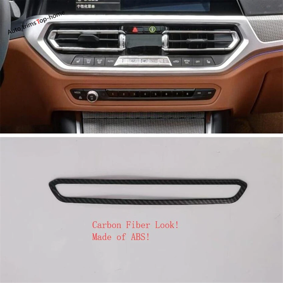 

Yimaautotrims Central Control Air Conditioner Button Switch Knob Cover Trim Fit For BMW 3 Series G20 2019 2020 Interior Moulding