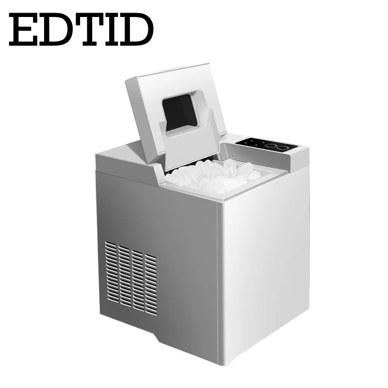 EDTID Mini Automatic Electric Ice Maker 15kgs/24H machine Bullet Round