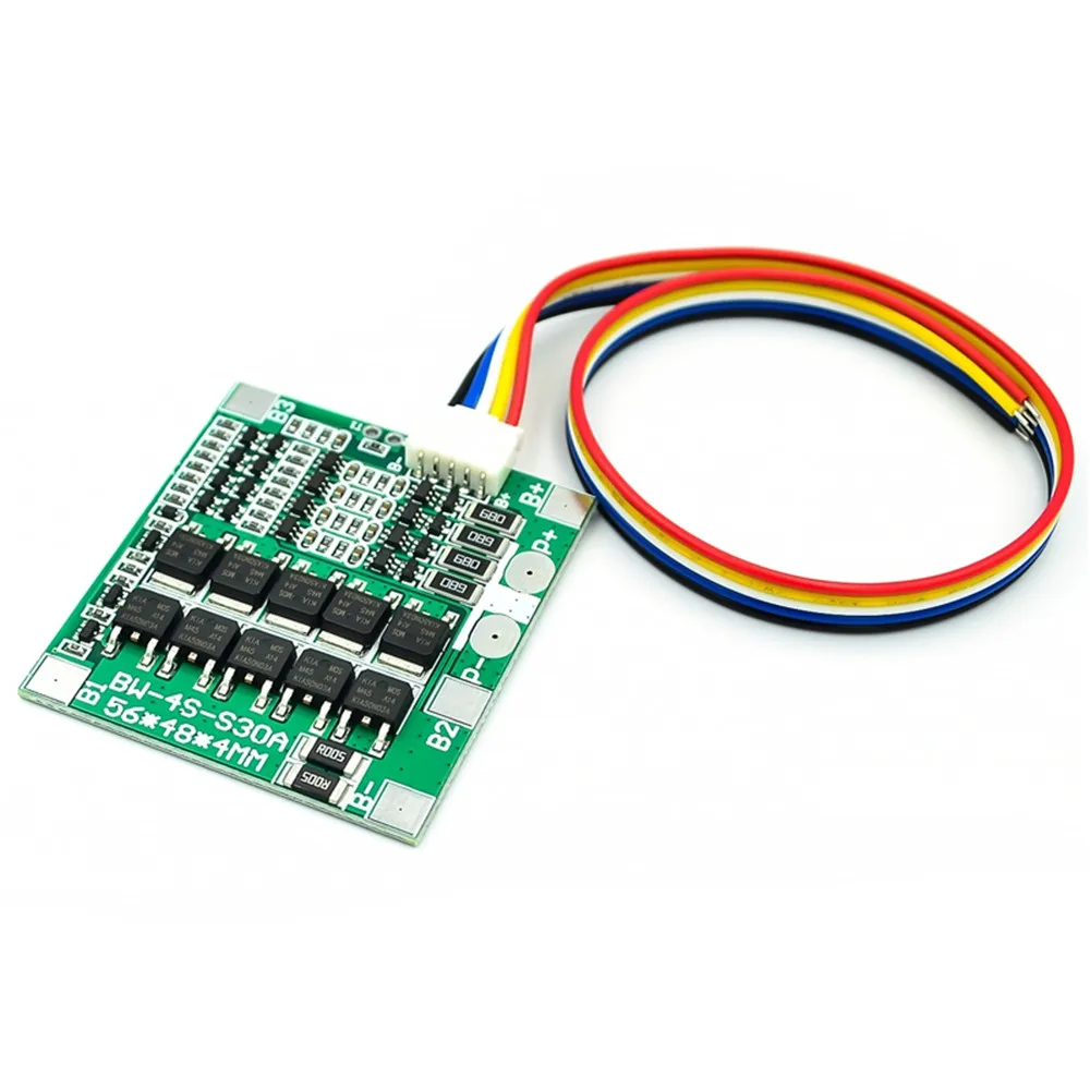 Φ 14 8 V 30A BMS для 18650 литий-ионного литиевого аккумулятора модуля защиты от