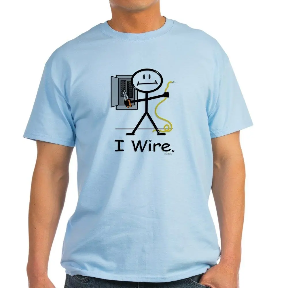 CafePress busybody электрик Легкая Футболка 100% хлопок футболка (129725016) | Мужская одежда