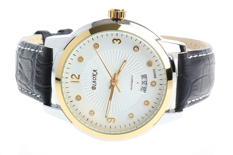 2016 NEWEST brand BIAOKA men s watch Date Display Male Clock New Big Dial gold Lens