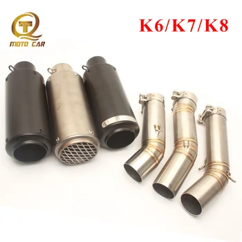 

Exhaust Motorcycle Muffler Link Pipe Escape Moto 51MM Scooter DB Killer For Suzuki K6 K7 K8 GSXR600 GSXR750 Full Exhaust System