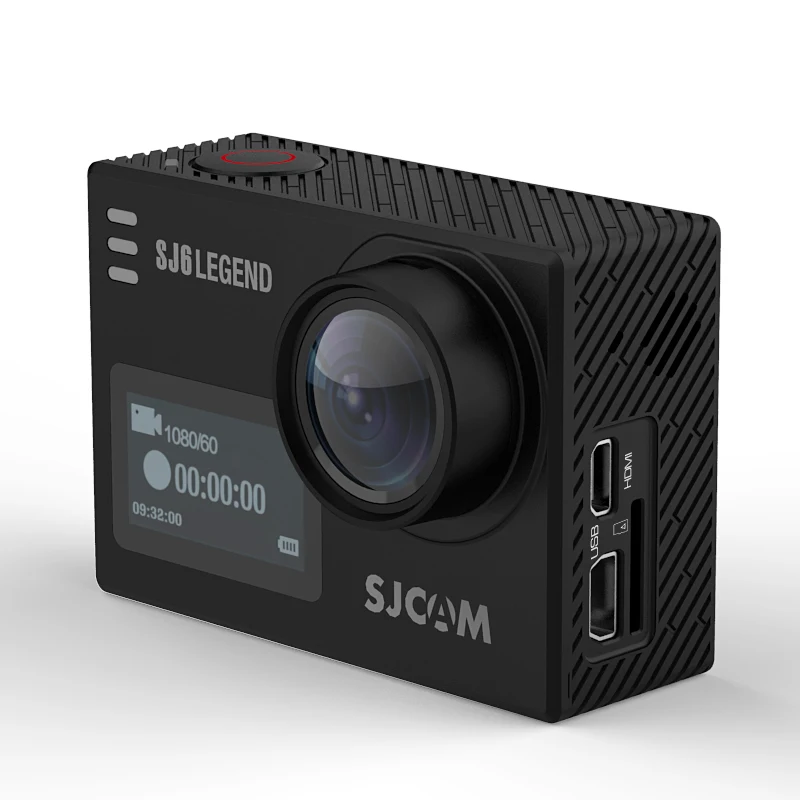 SJCAM SJ6 Legend 2' сенсорный экран дистанционного действия шлем Спорт DV камера водонепроницаемый 4 к 24FPS NTK96660 RAW двойной экран - Цвет: Черный