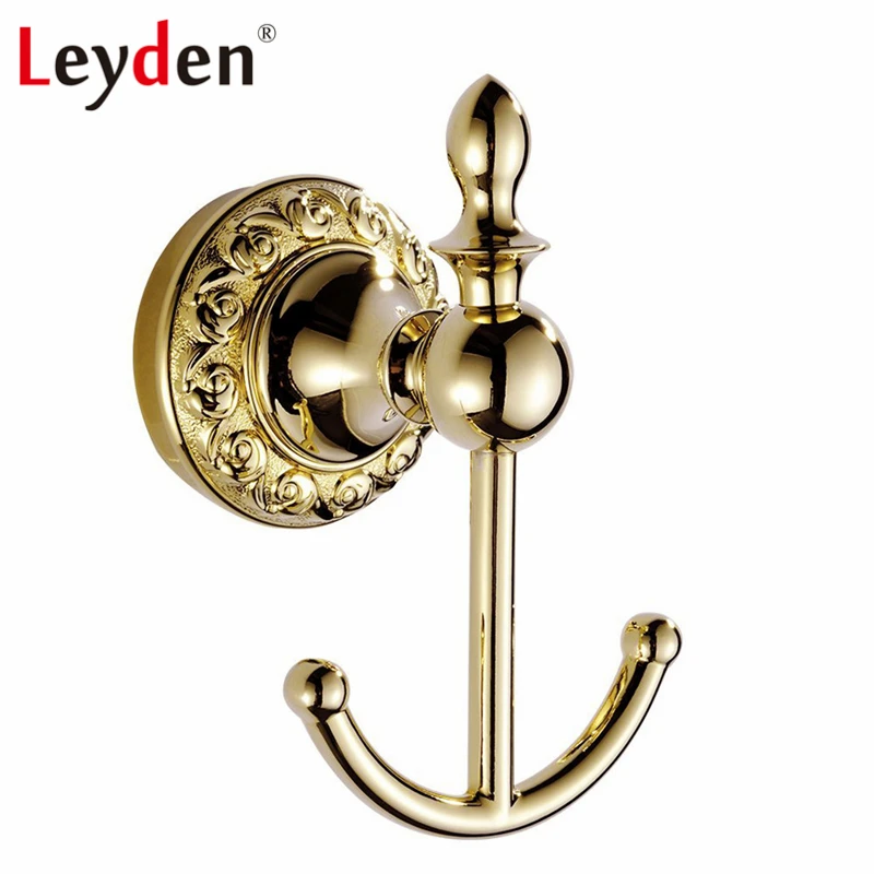 Leyden роскошный латунный крючок для одежды халата крючки пальто Золотая вешалка