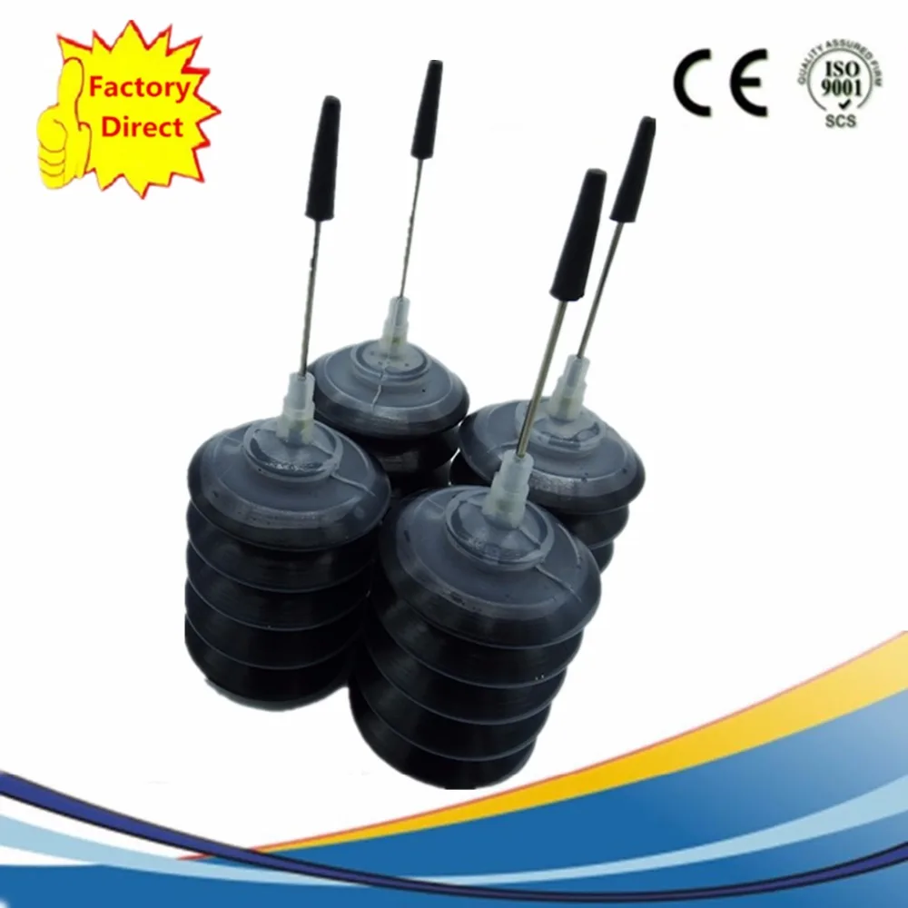 30ml Black For Canon For HP All Inkjet Printer Good quality Specialized Dye Refill Ink kit (4pcs