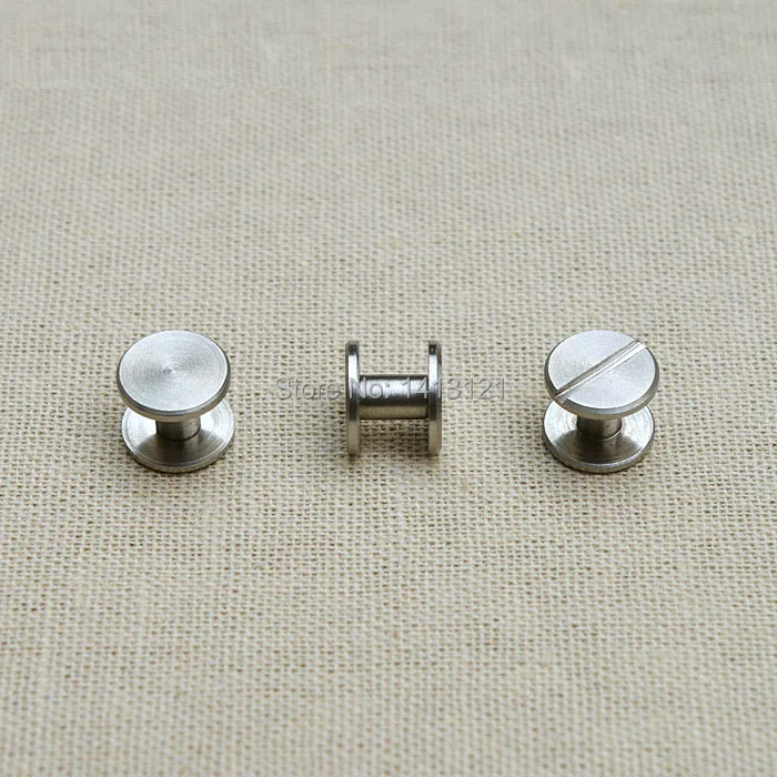 

free shipping flat style10*4*7mm wallet bag Chicago screw stainless steel belt Rivet diy handmade leather hardware fastener part