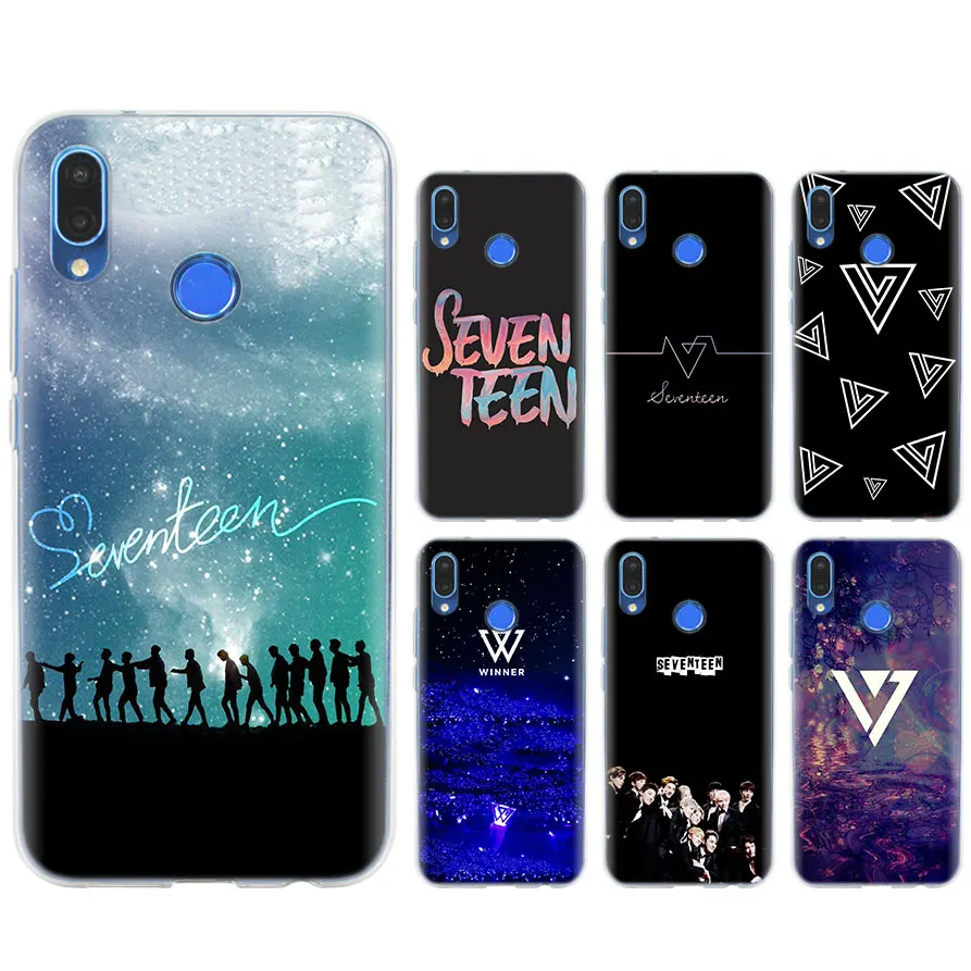 

Kpop seventeen boys Silicone Phone Case For Huawei P10 20 Lite 20 Pro P Smart Mate 10 20 Lite View 20 Coque Fundas