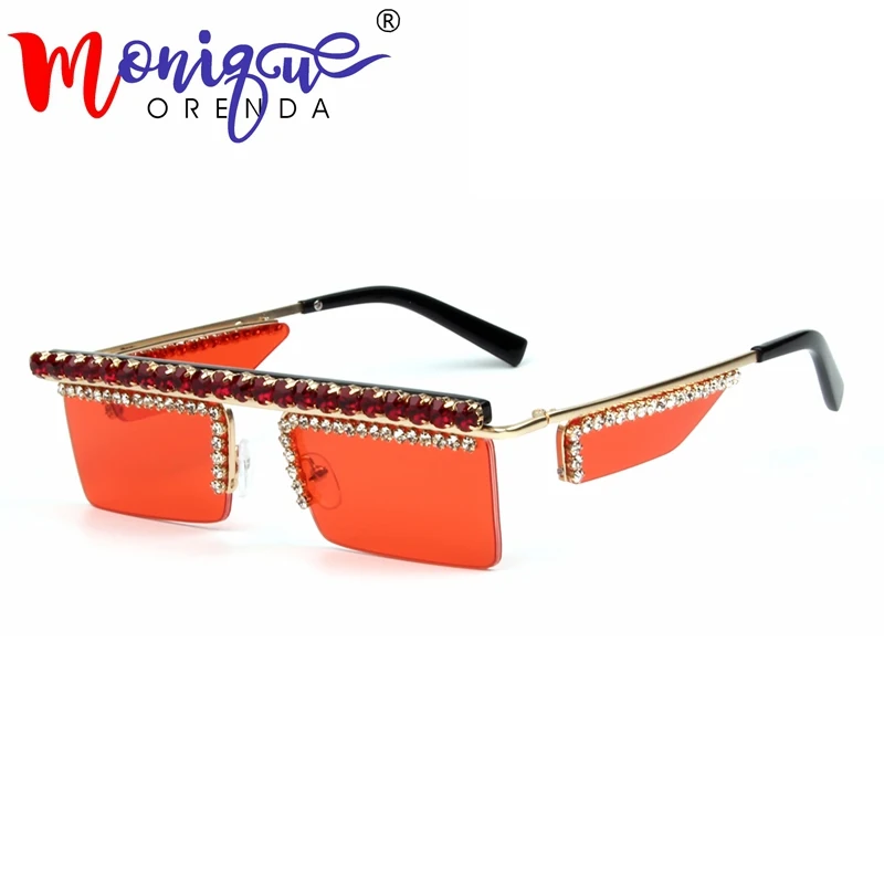 Солнцезащитные очки женские брендовые дизайнерские маленькие квадратные Винтажные Солнцезащитные очки стимпанк роскошные стразы Солнцезащитные очки Мужские готические Оттенки UV400