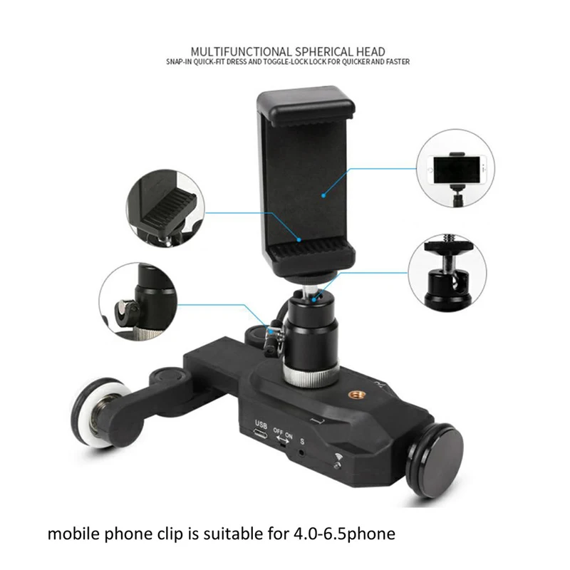 Автомобильная рельсовая система Gopro 9 беспроводная тележка слайдер с тремя