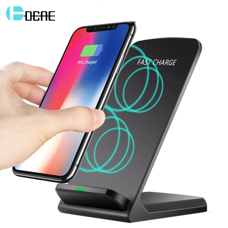 

DCAE 10W Qi Fast Qi Wireless Charger For iPhone X XR XS MaX 8 Samsung Note 9 S8 S9 Plus S7 S6 Edge Phone Wireless Charging Stand