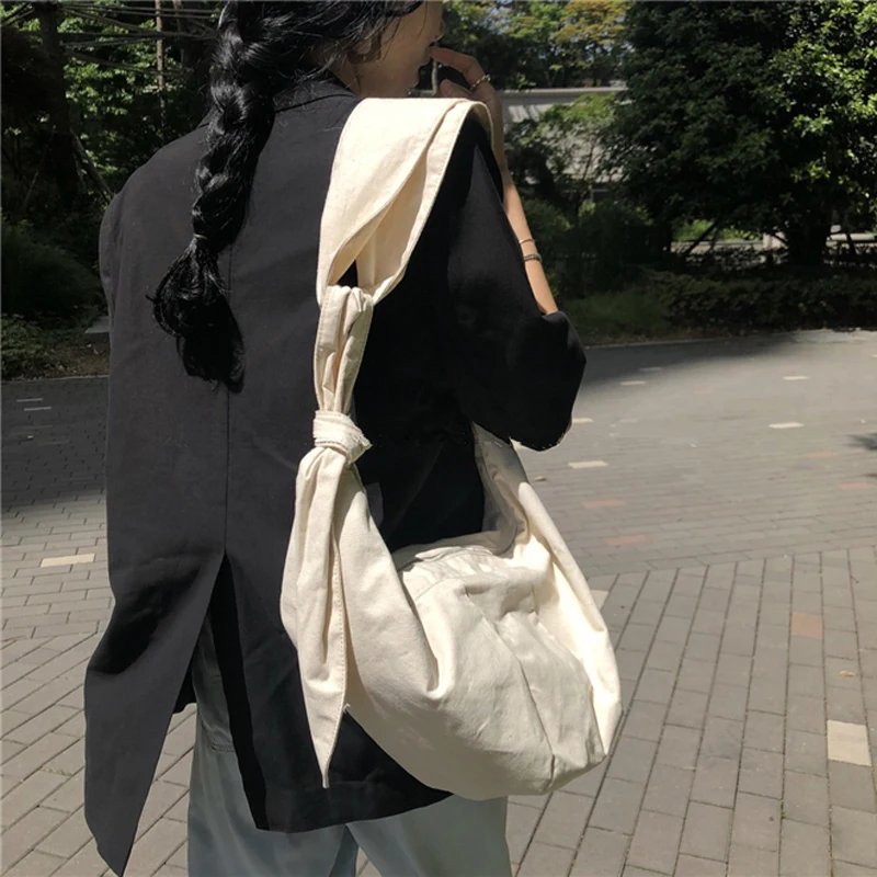 

Black Korean Over Shoulder Bags Women Female Irregular Canvas Crossed Body Crossbody Handbags Bag Ladies Messenger Bags