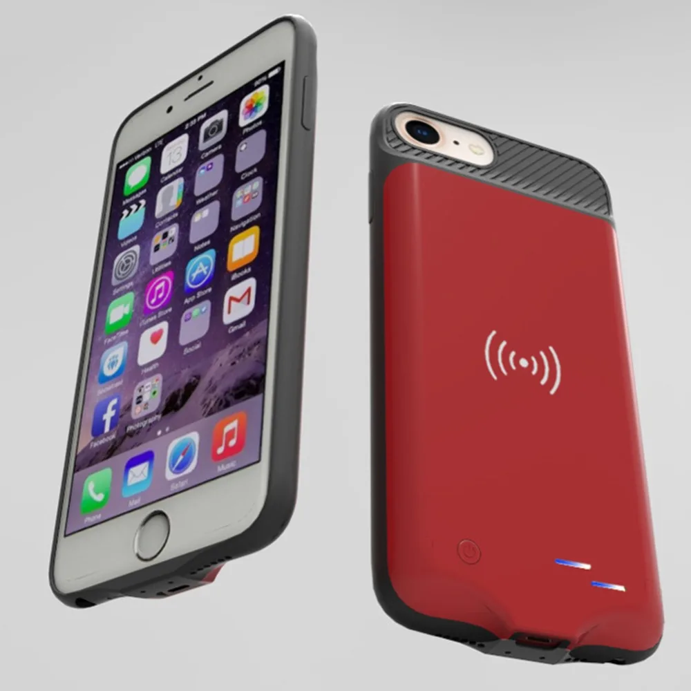 para o Iphone Case da Bateria Inteligente sem Fio de Carregamento da Bateria Bank para Iphone Capa Smart Power s 7 8 Bateria Case 6 3800mah 13 Estojos p/ carregador de bateria