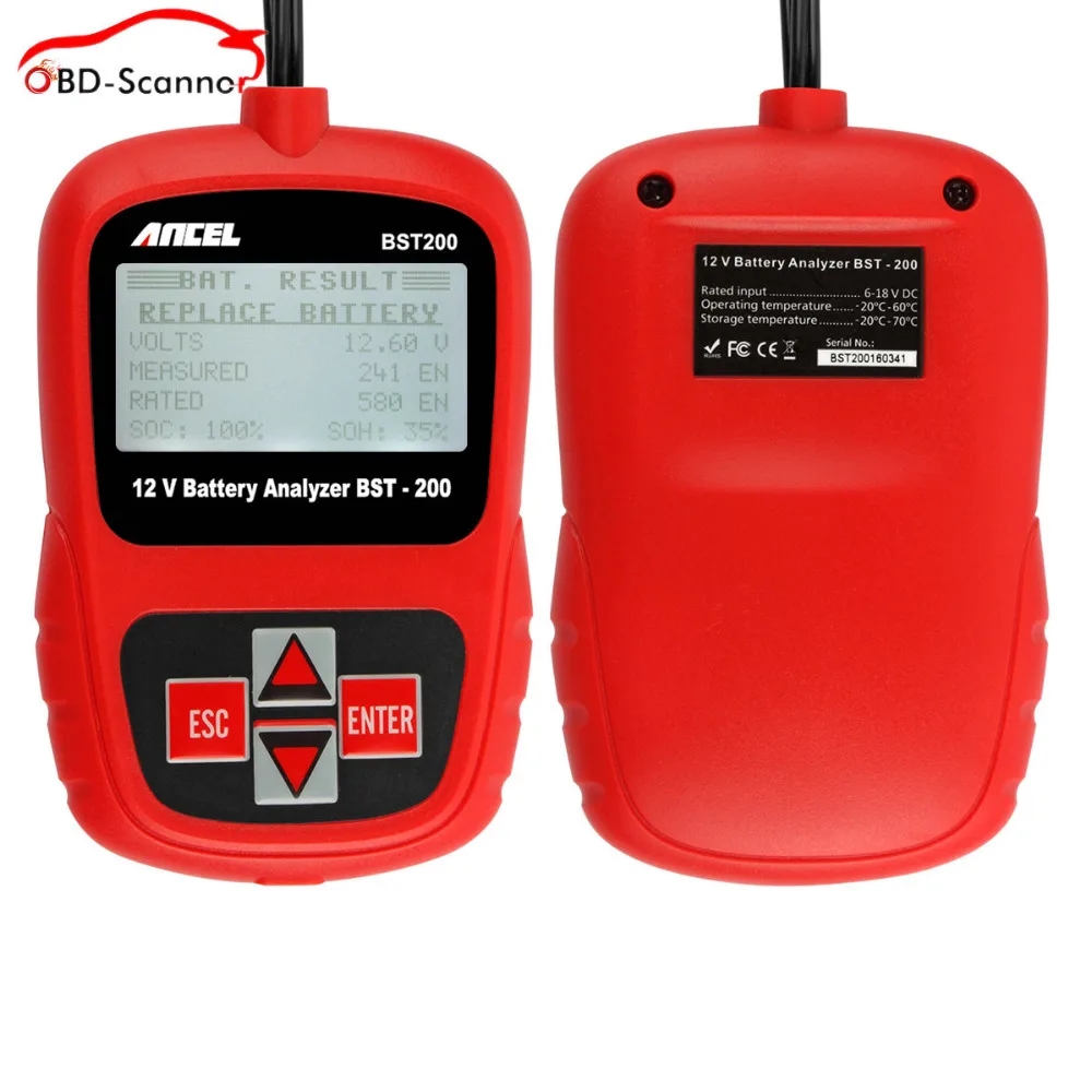 battery check battery analyzer 12v lead acid battery load tester automotive auto batterij tester