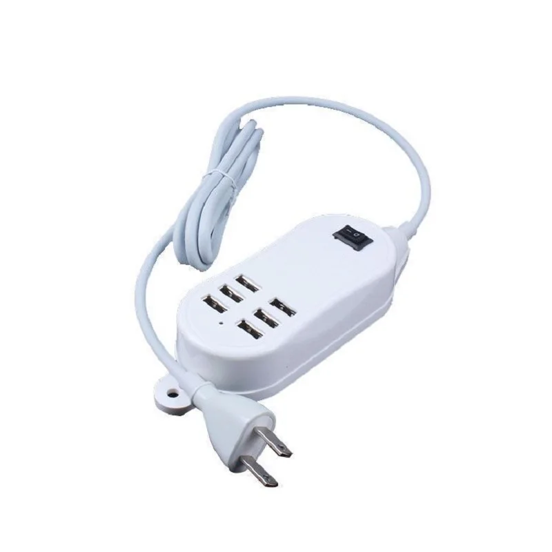 Универсальное дорожное зарядное устройство удлинитель с 6 USB-портами настольное