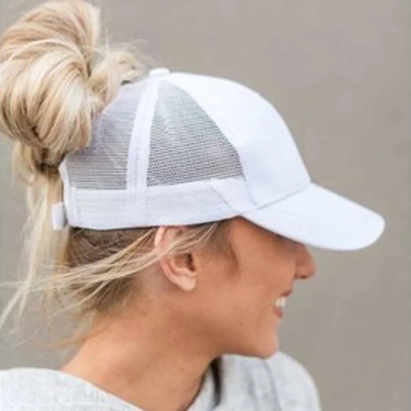 الصيف المرأة كاب رياضي شبكة ذيل حصان البيسبول قبعات الأزياء Snapback قبعات للنساء و رجل الرياضة قبعة للجنسين العظام قطرة