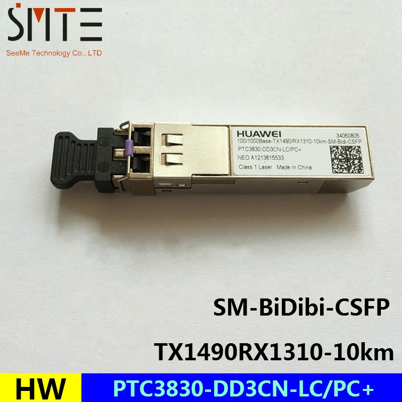 

HW PTC3830-DD3CN-LC/PC+ 100/1000Base-TX1490/RX1310-10km-SM-Bidi-CSFP 34060805 fiber optical transceiver